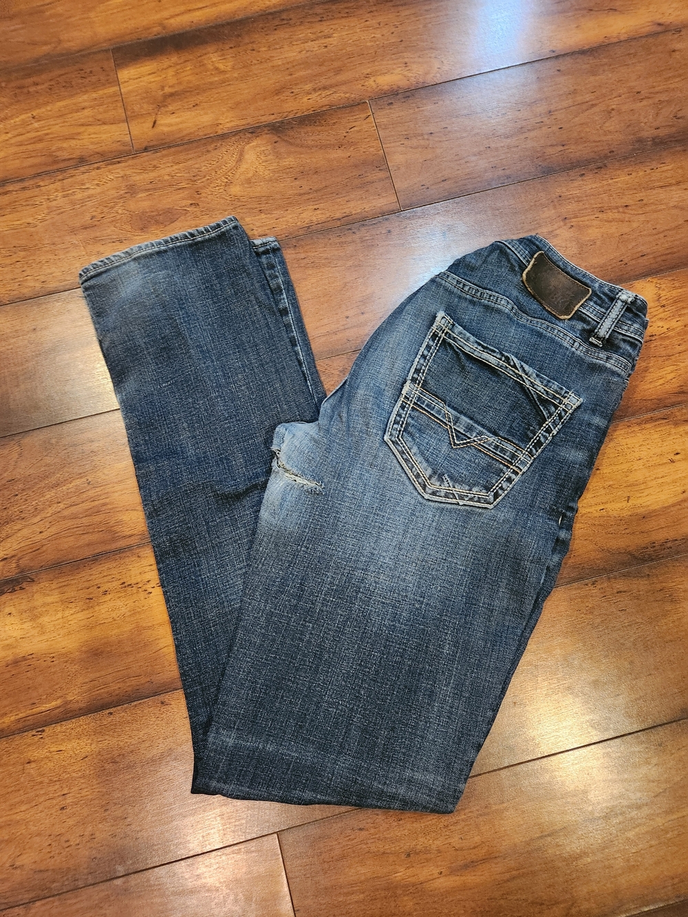 BKE Men's Dark Blue Straight Jeans PLEASE READ DESCRIPTION